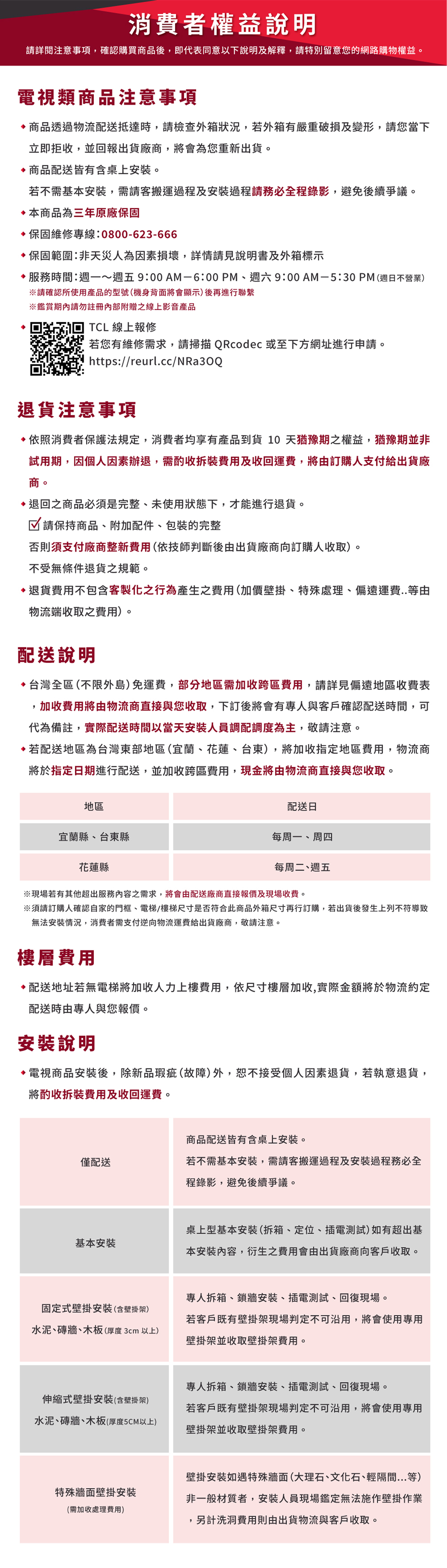 消費者權益說明