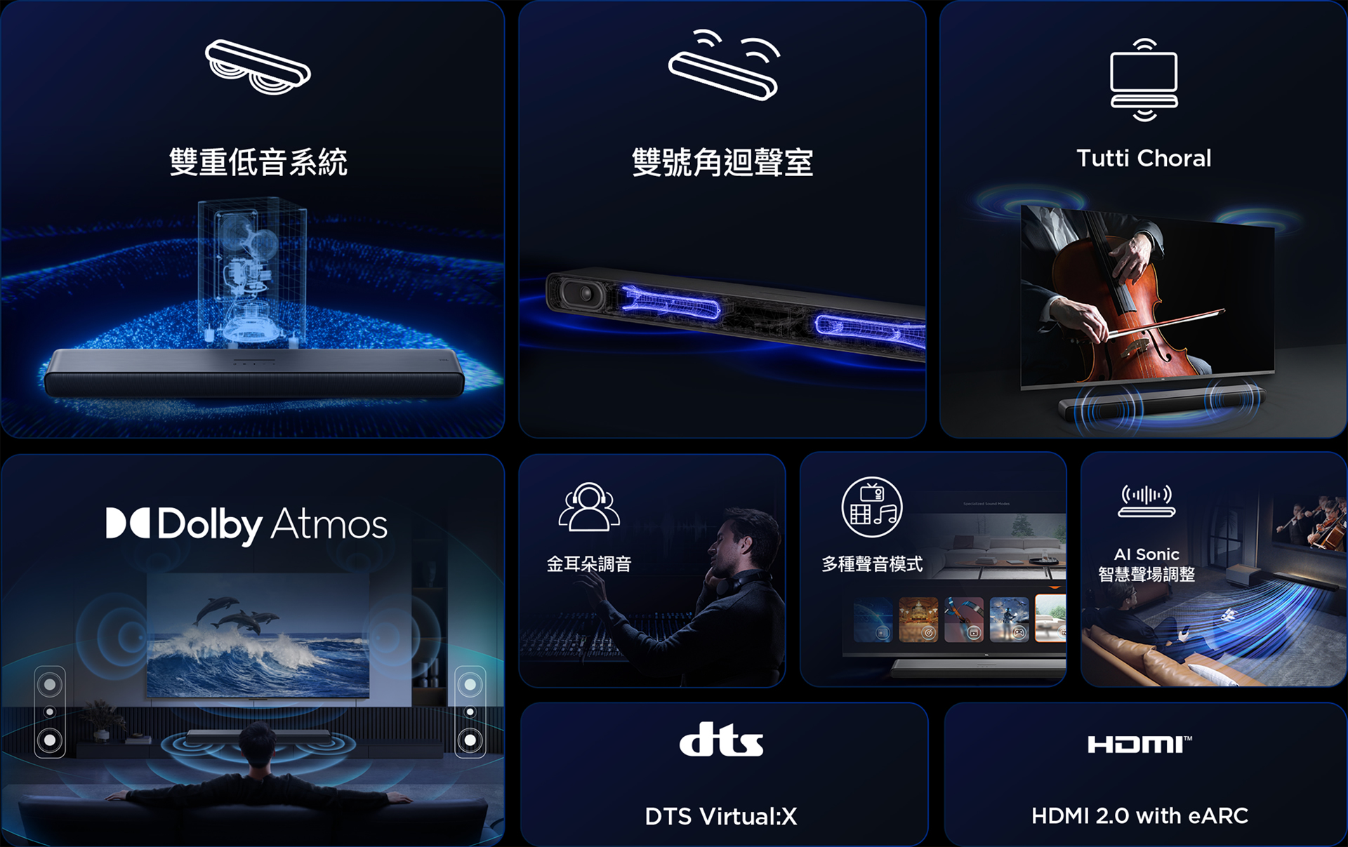 TCL S45H 2.0ch Pro Deep Bass Soundbar Feature